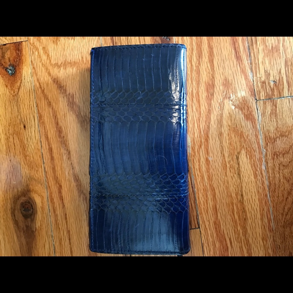 Blue snakeskin wallet
